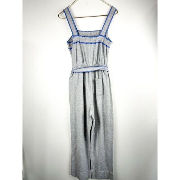 ANTHROPOLOGIE SATURDAY SUNDAY MADELINE COZY LOUNGE KNIT JUMPSUIT GRAY Blue XS - Picture 6 of 6